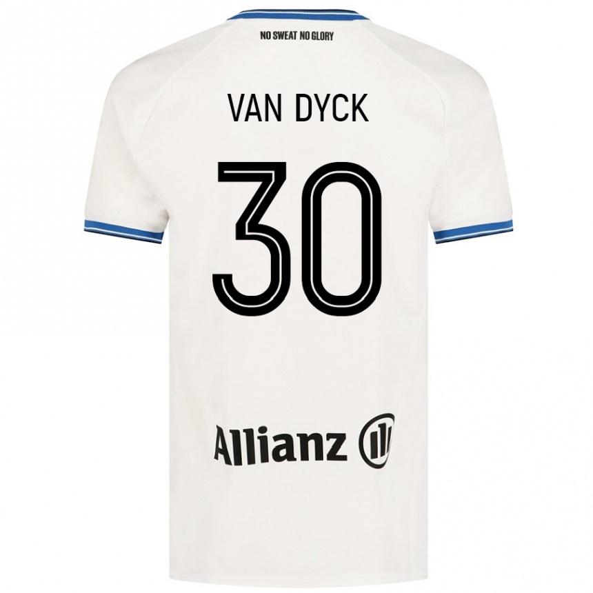 Kids Football Nell Van Dyck #30 White Away Jersey 2024/25 T-Shirt Canada