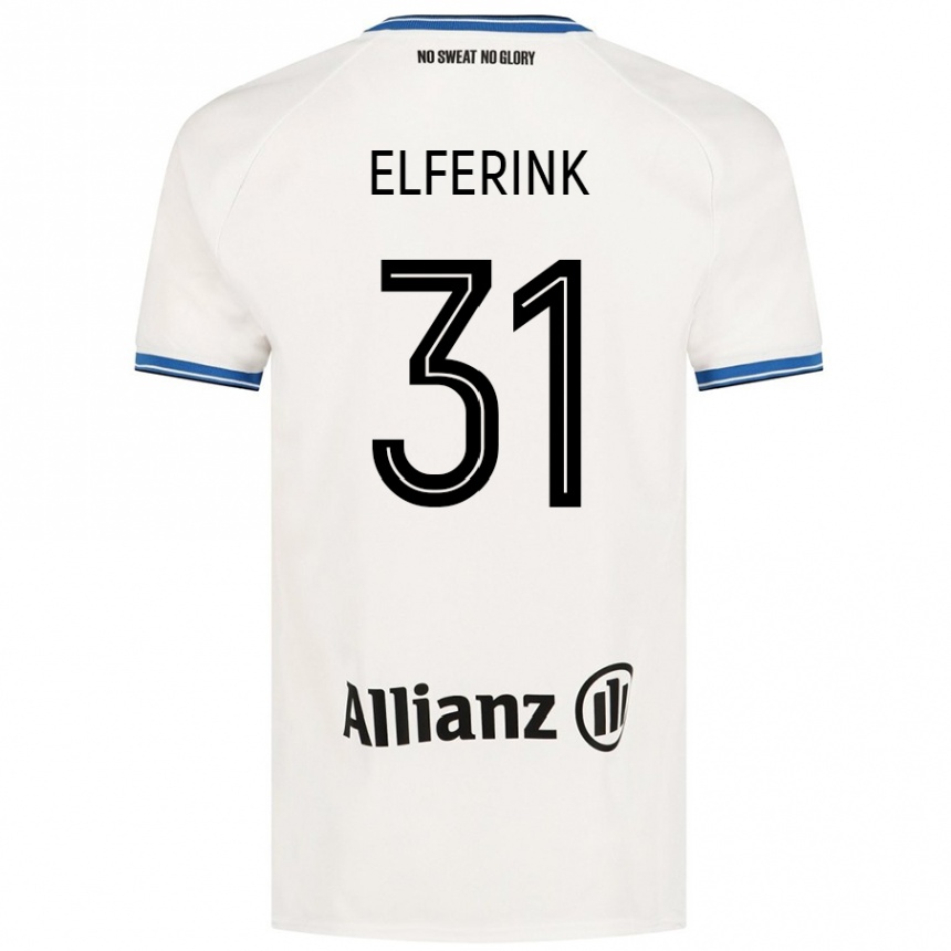 Kids Football Marie Elferink #31 White Away Jersey 2024/25 T-Shirt Canada