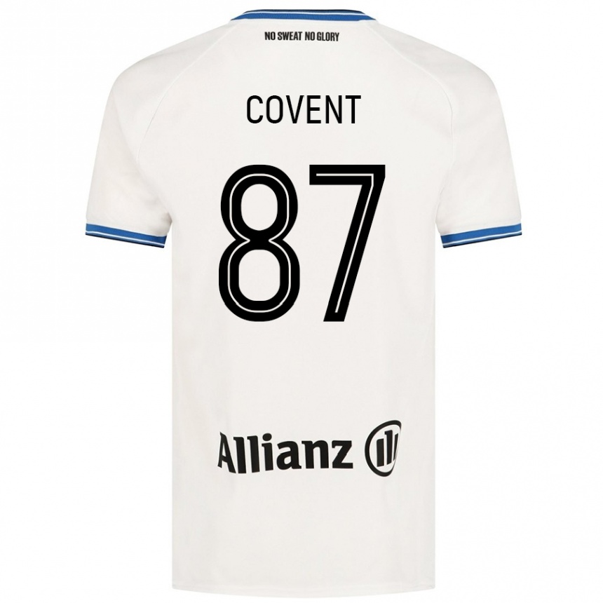 Kids Football Jorijn Covent #87 White Away Jersey 2024/25 T-Shirt Canada