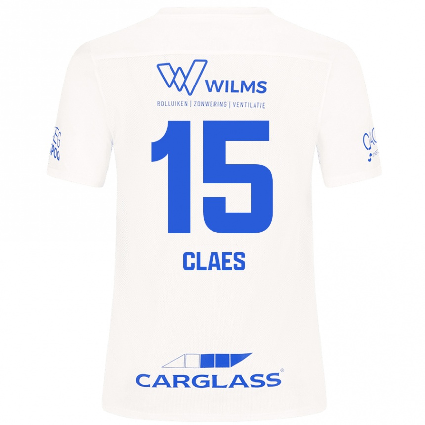 Kids Football Thomas Claes #15 White Away Jersey 2024/25 T-Shirt Canada