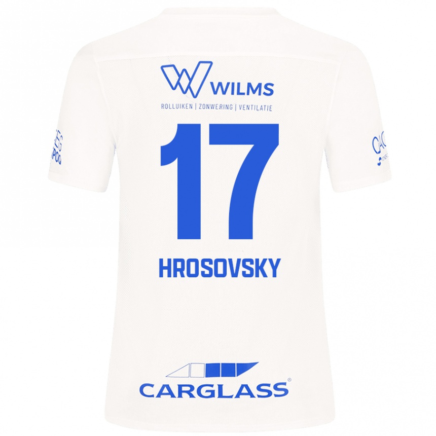 Kids Football Patrik Hrosovsky #17 White Away Jersey 2024/25 T-Shirt Canada