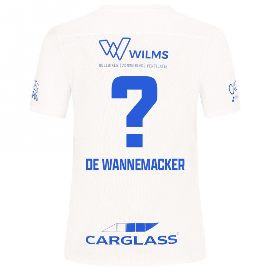 Kids Football August De Wannemacker #0 White Away Jersey 2024/25 T-Shirt Canada