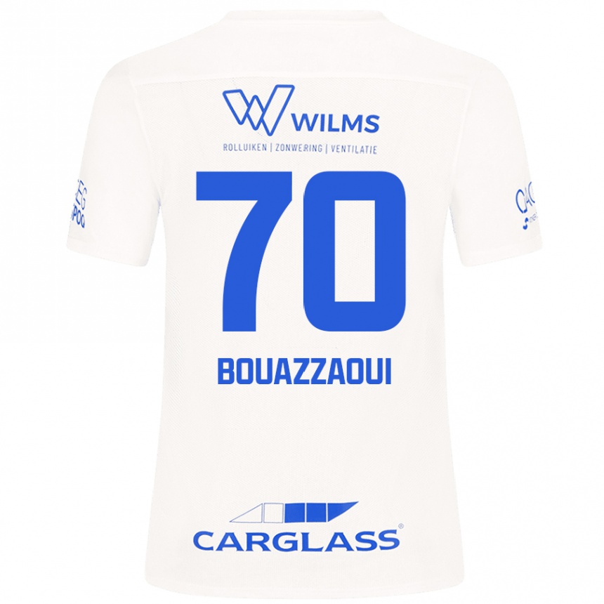 Kids Football Ilyas Bouazzaoui #70 White Away Jersey 2024/25 T-Shirt Canada