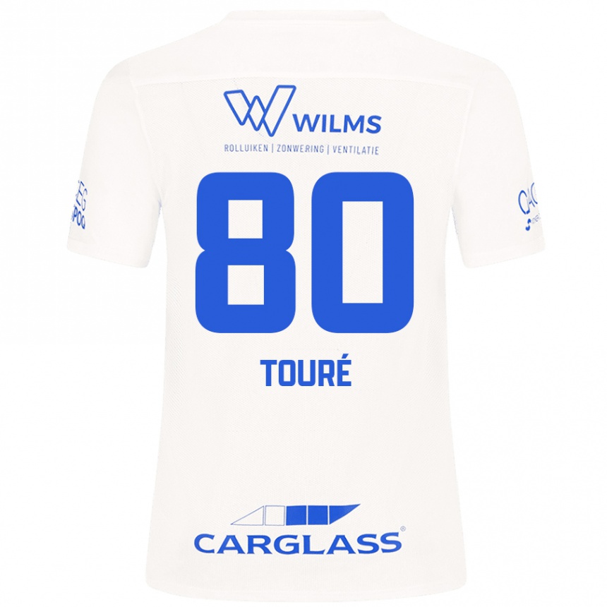 Kids Football Saïdou Touré #80 White Away Jersey 2024/25 T-Shirt Canada