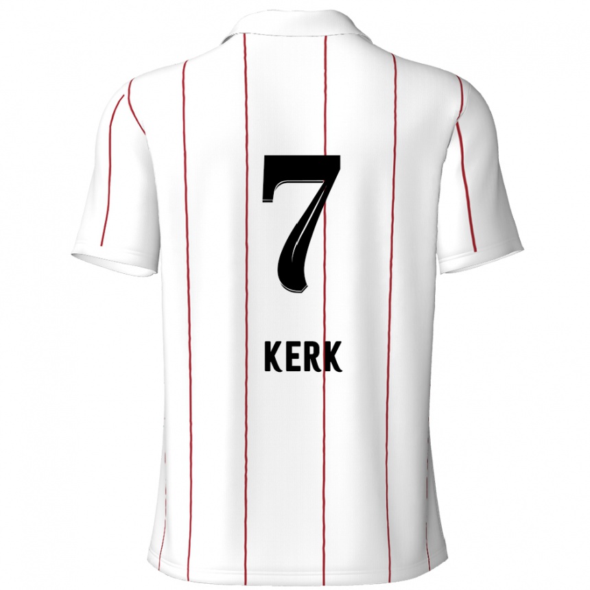 Kids Football Gyrano Kerk #7 White Black Away Jersey 2024/25 T-Shirt Canada