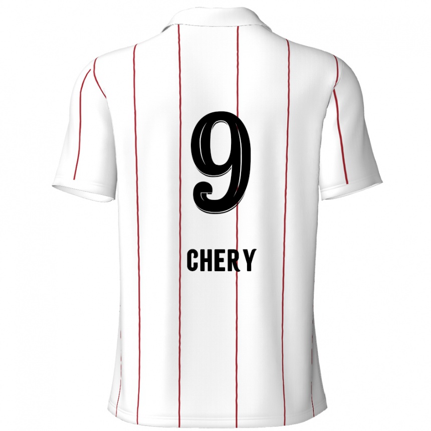 Kids Football Tjaronn Chery #9 White Black Away Jersey 2024/25 T-Shirt Canada