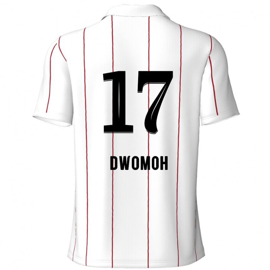 Kids Football Pierre Dwomoh #17 White Black Away Jersey 2024/25 T-Shirt Canada