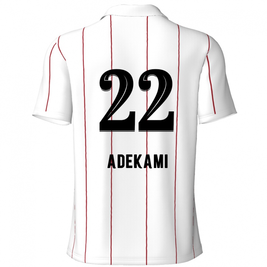 Kids Football Farouck Adekami #22 White Black Away Jersey 2024/25 T-Shirt Canada