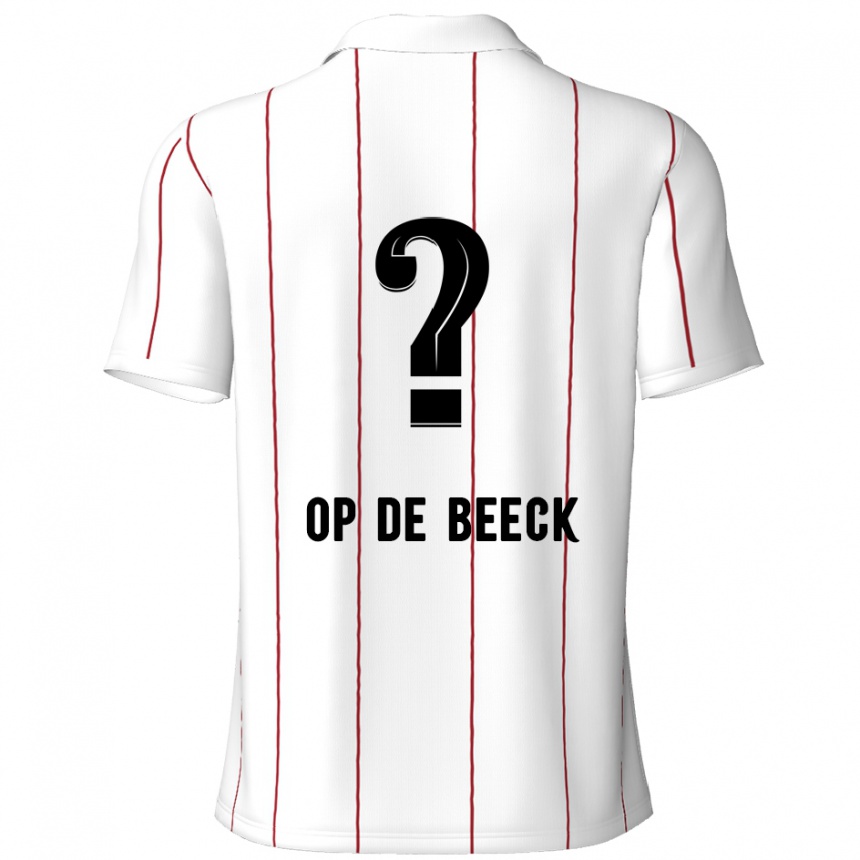 Kids Football Gregg Op De Beeck #0 White Black Away Jersey 2024/25 T-Shirt Canada