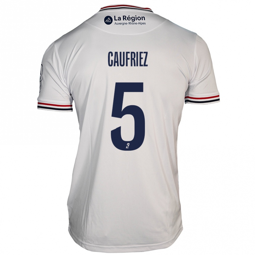 Enfant Football Maillot Maximiliano Caufriez #5 Blanc Tenues Extérieur 2024/25 Canada