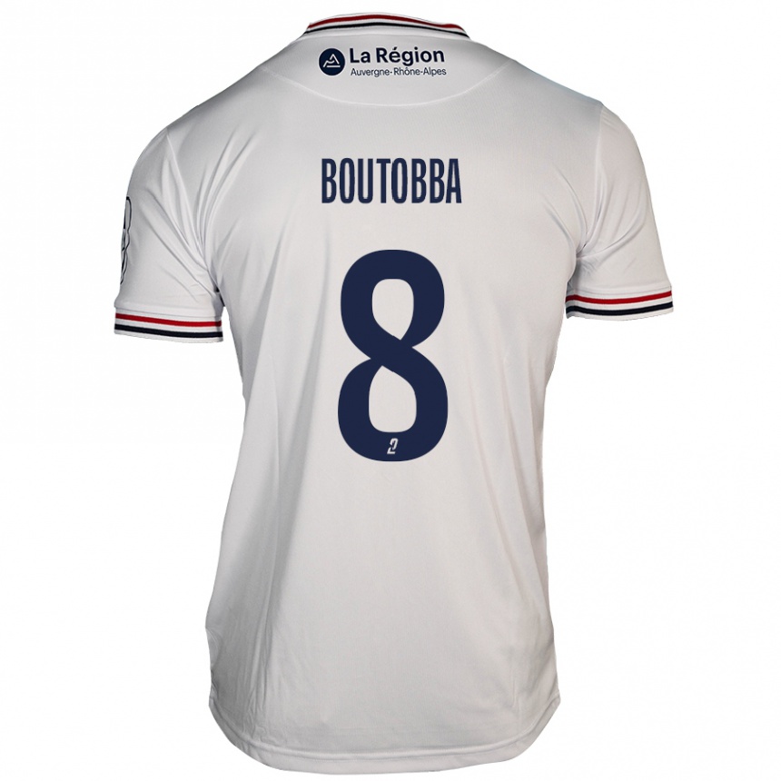 Enfant Football Maillot Bilal Boutobba #8 Blanc Tenues Extérieur 2024/25 Canada