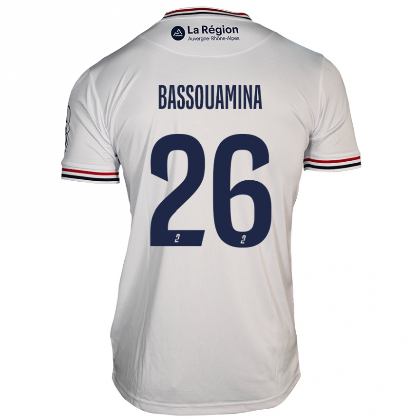 Enfant Football Maillot Mons Bassouamina #26 Blanc Tenues Extérieur 2024/25 Canada