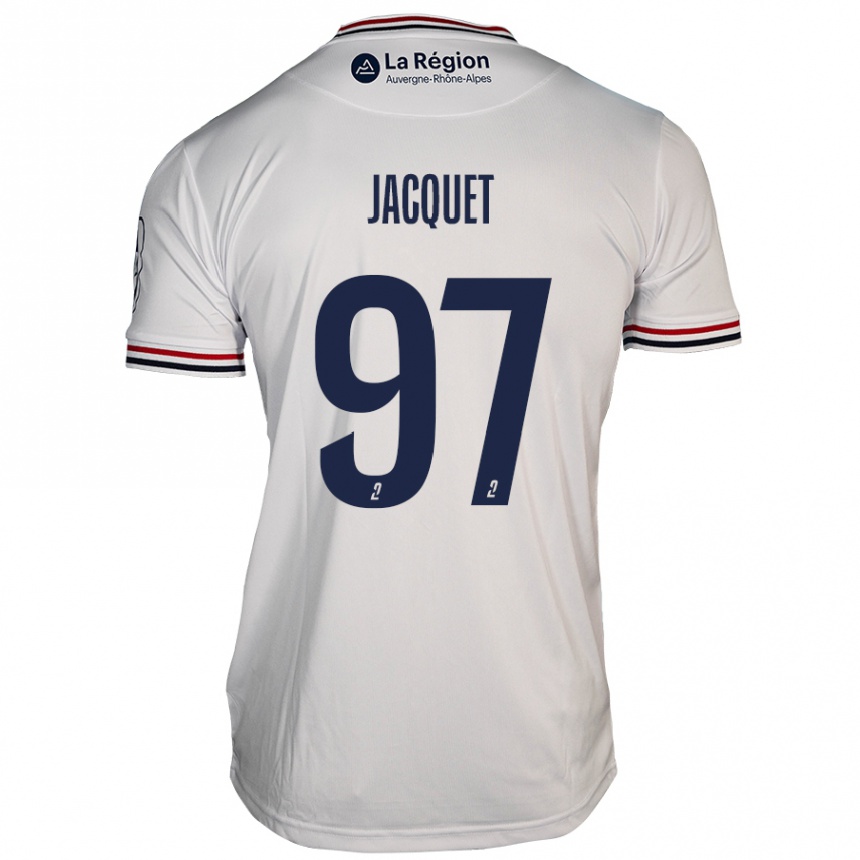 Enfant Football Maillot Jérémy Jacquet #97 Blanc Tenues Extérieur 2024/25 Canada