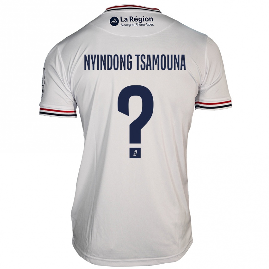 Enfant Football Maillot Jean Nyindong Tsamouna #0 Blanc Tenues Extérieur 2024/25 Canada