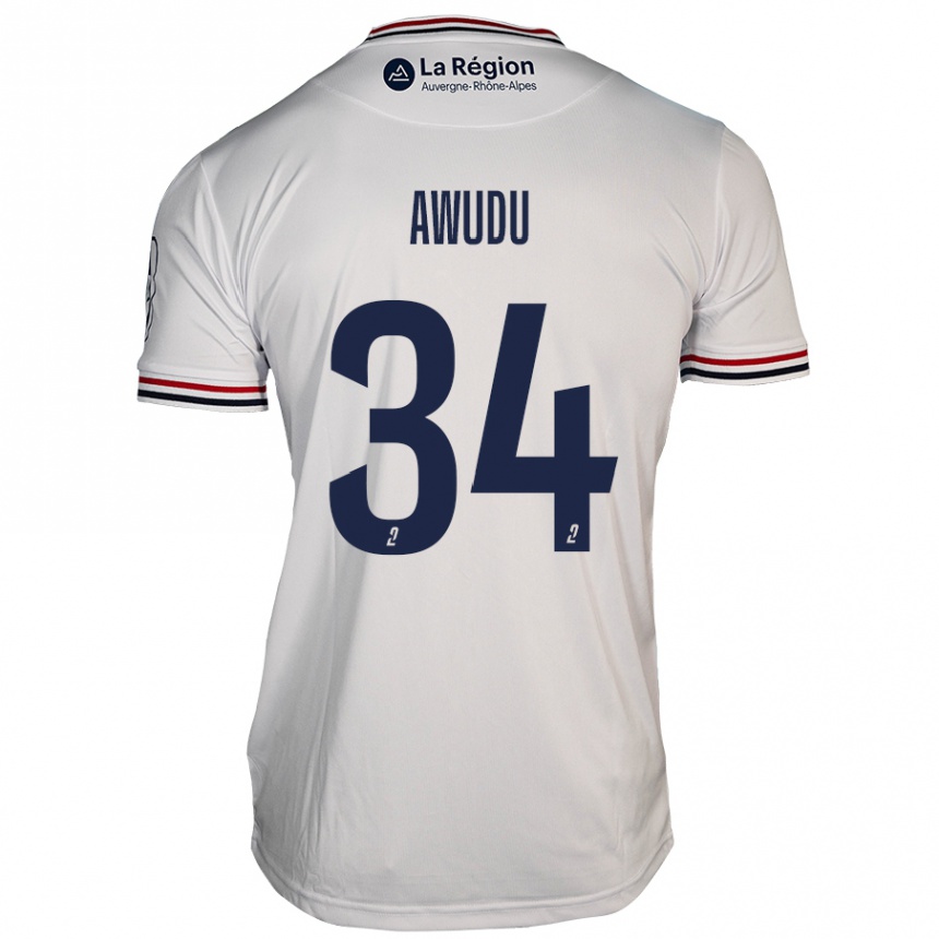 Kids Football Sumaila Awudu #34 White Away Jersey 2024/25 T-Shirt Canada