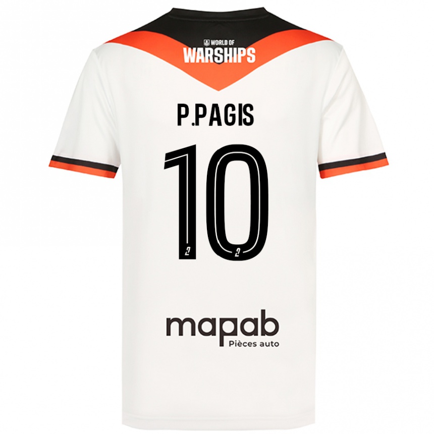 Kids Football Pablo Pagis #10 White Away Jersey 2024/25 T-Shirt Canada