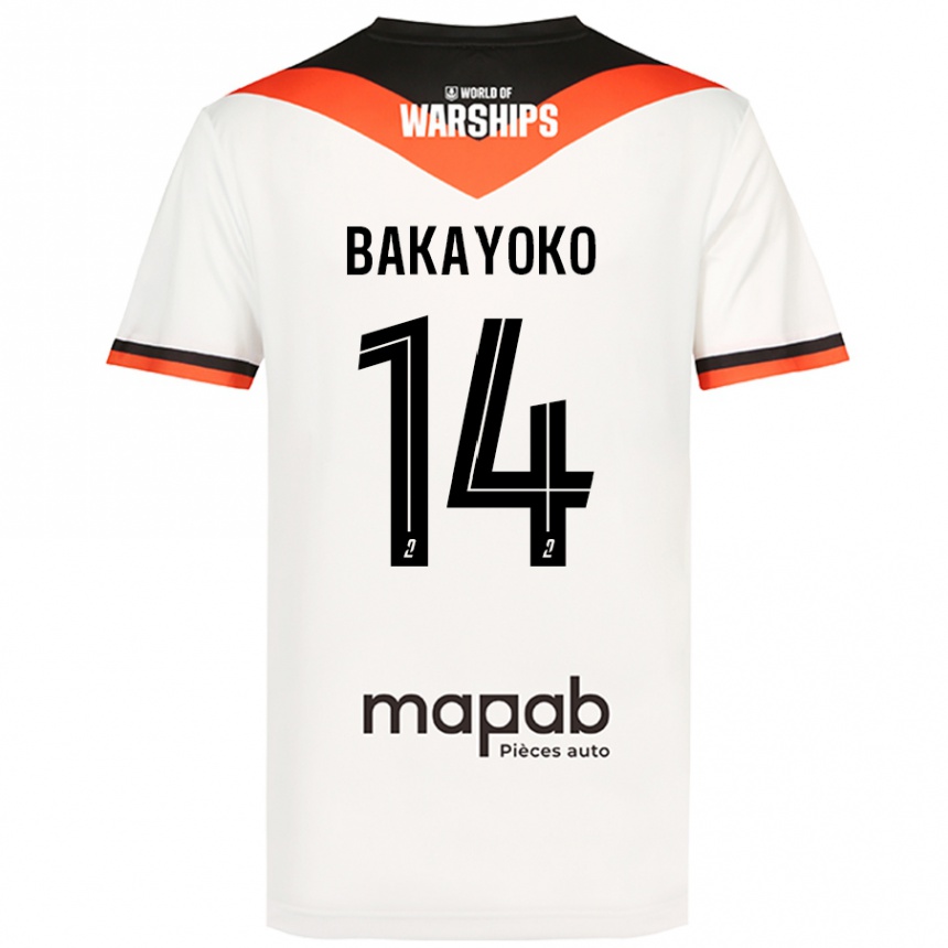 Kids Football Tiemoué Bakayoko #14 White Away Jersey 2024/25 T-Shirt Canada