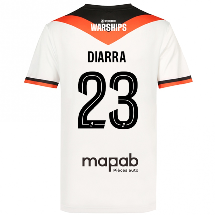 Kids Football Stéphane Diarra #23 White Away Jersey 2024/25 T-Shirt Canada