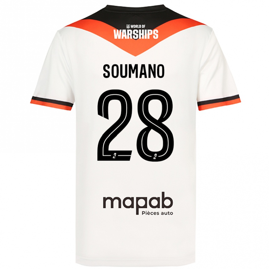 Kids Football Sambou Soumano #28 White Away Jersey 2024/25 T-Shirt Canada