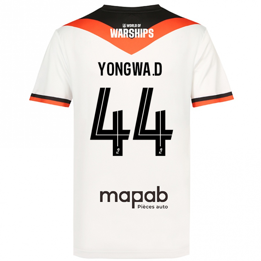 Kids Football Darlin Yongwa #44 White Away Jersey 2024/25 T-Shirt Canada