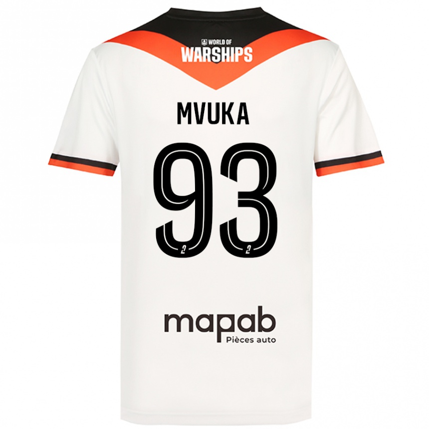 Kids Football Joel Mvuka #93 White Away Jersey 2024/25 T-Shirt Canada