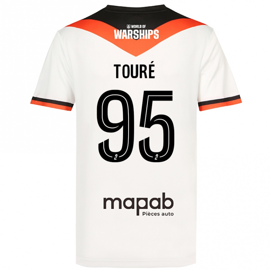 Kids Football Isaak Touré #95 White Away Jersey 2024/25 T-Shirt Canada