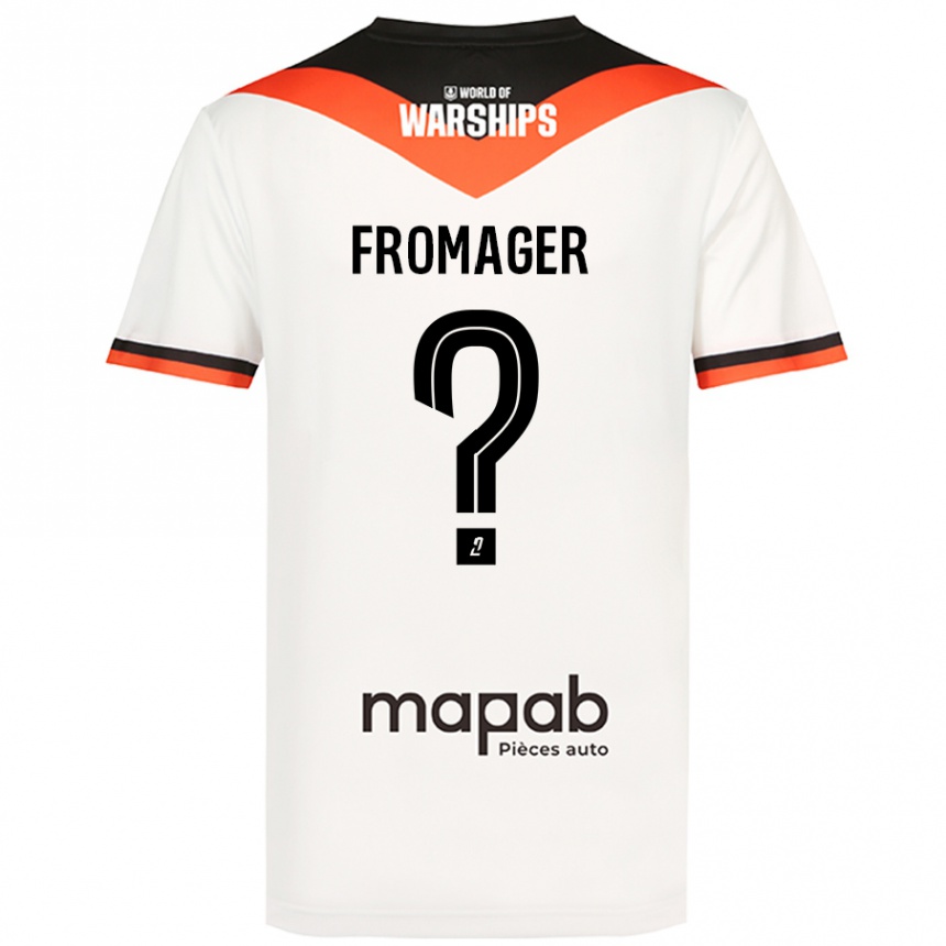 Kids Football Côme Fromager #0 White Away Jersey 2024/25 T-Shirt Canada