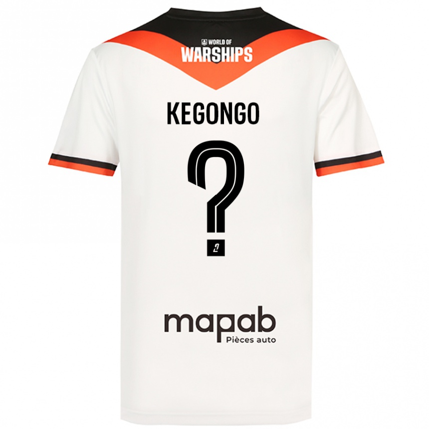 Kids Football Clarence Kegongo #0 White Away Jersey 2024/25 T-Shirt Canada