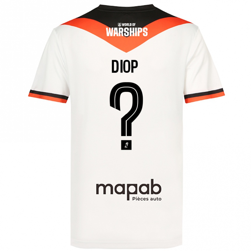 Kids Football Samba Diop #0 White Away Jersey 2024/25 T-Shirt Canada