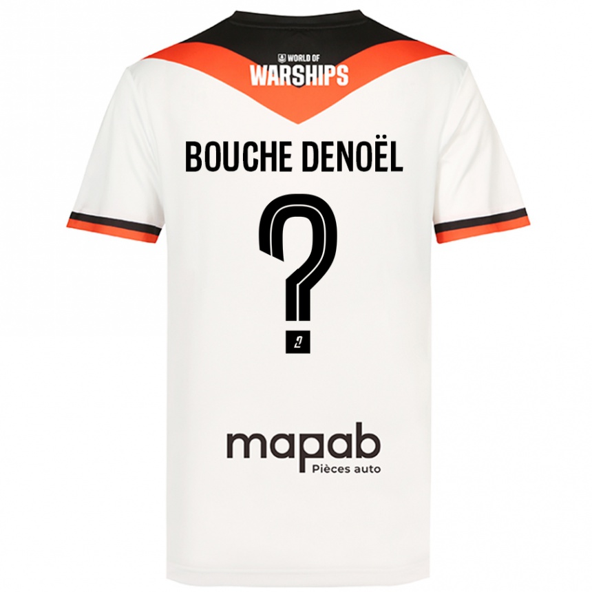 Kids Football Max Bouche Denoël #0 White Away Jersey 2024/25 T-Shirt Canada