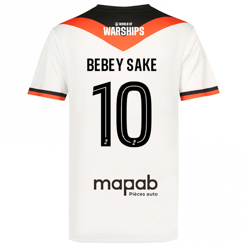 Kids Football Mattéo Bebey Sake #10 White Away Jersey 2024/25 T-Shirt Canada