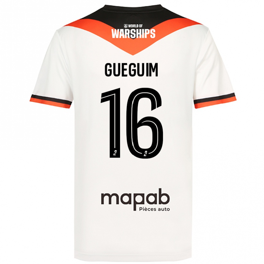 Kids Football Guirone Gueguim #16 White Away Jersey 2024/25 T-Shirt Canada