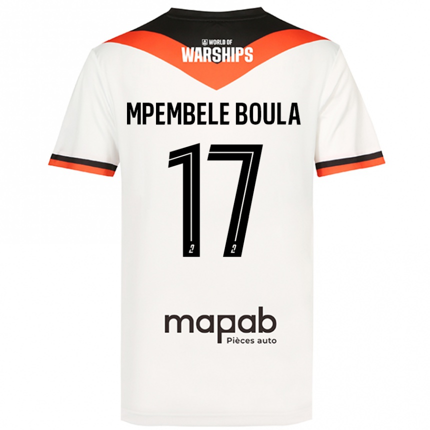 Kids Football Exaucé Mpembele Boula #17 White Away Jersey 2024/25 T-Shirt Canada