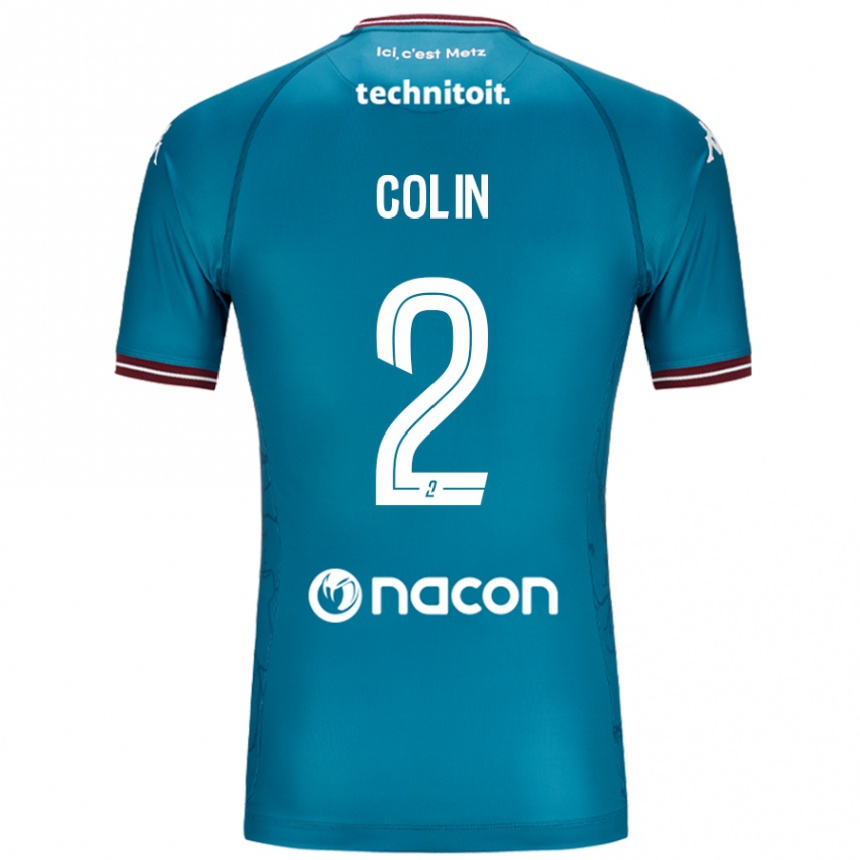 Enfant Football Maillot Maxime Colin #2 Bleu Pétrole Tenues Extérieur 2024/25 Canada