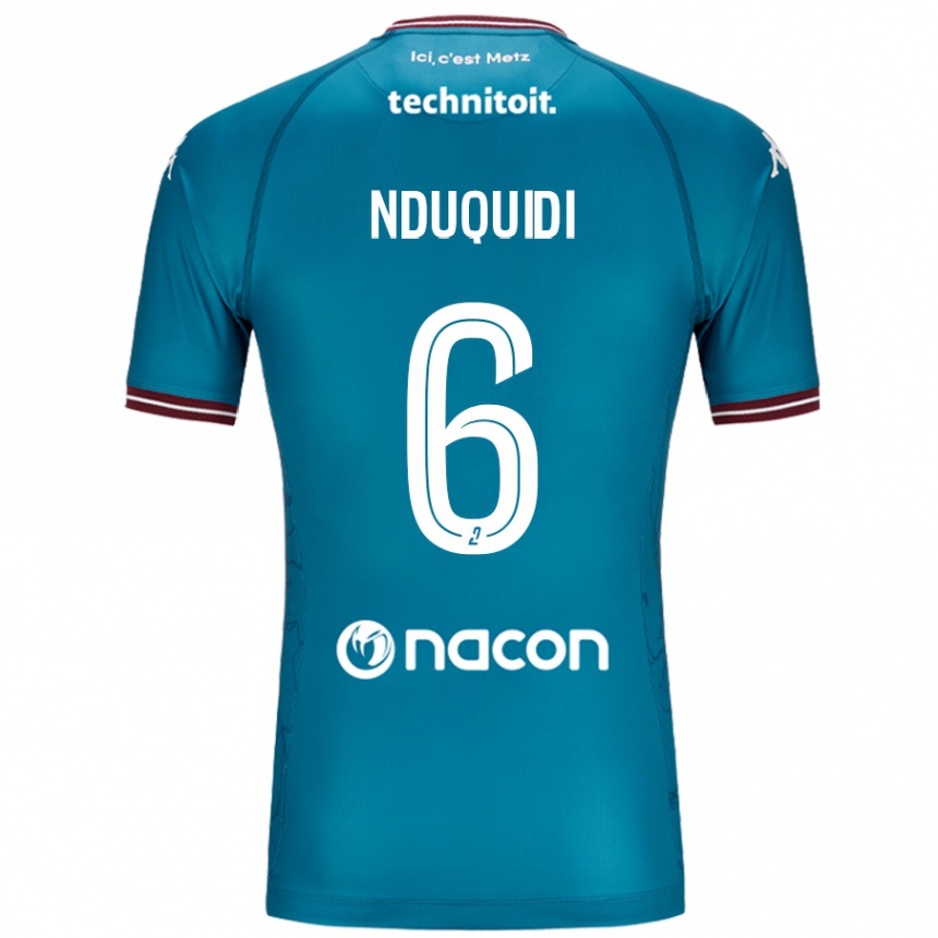 Enfant Football Maillot Joseph Nduquidi #6 Bleu Pétrole Tenues Extérieur 2024/25 Canada