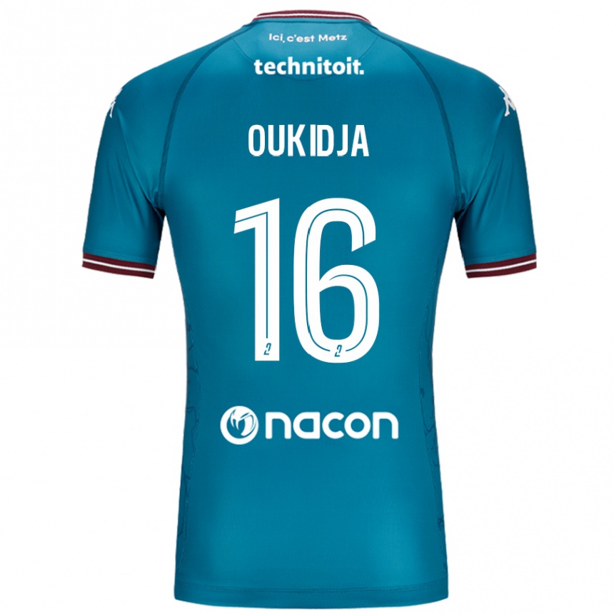 Enfant Football Maillot Alexandre Oukidja #16 Bleu Pétrole Tenues Extérieur 2024/25 Canada