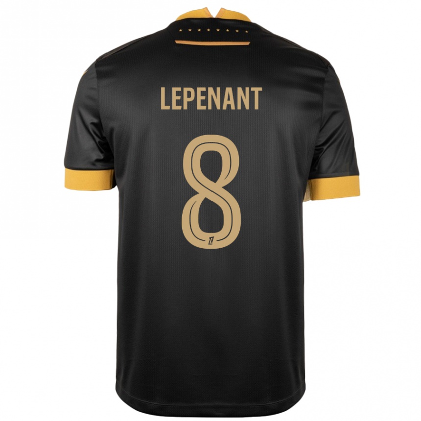 Kids Football Johann Lepenant #8 Black Brown Away Jersey 2024/25 T-Shirt Canada