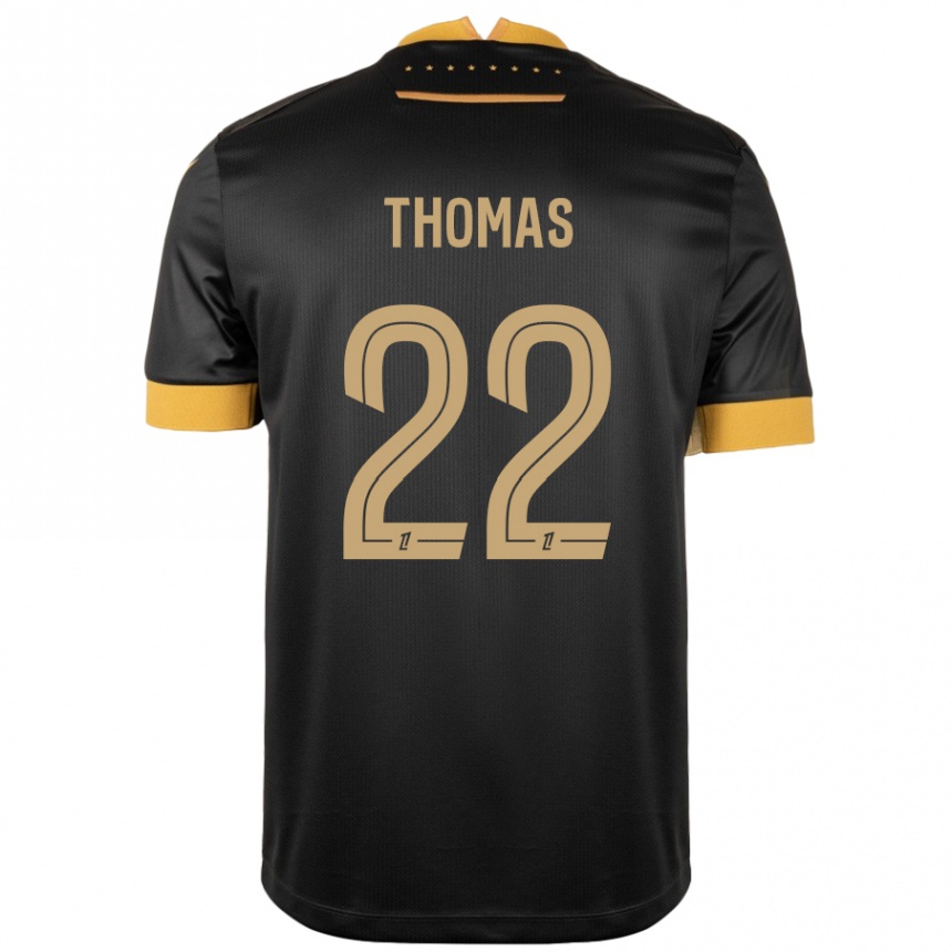 Kids Football Sorba Thomas #22 Black Brown Away Jersey 2024/25 T-Shirt Canada