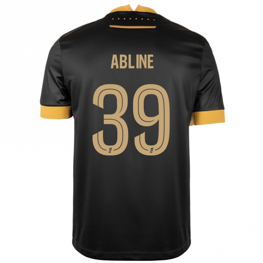 Kids Football Matthis Abline #39 Black Brown Away Jersey 2024/25 T-Shirt Canada