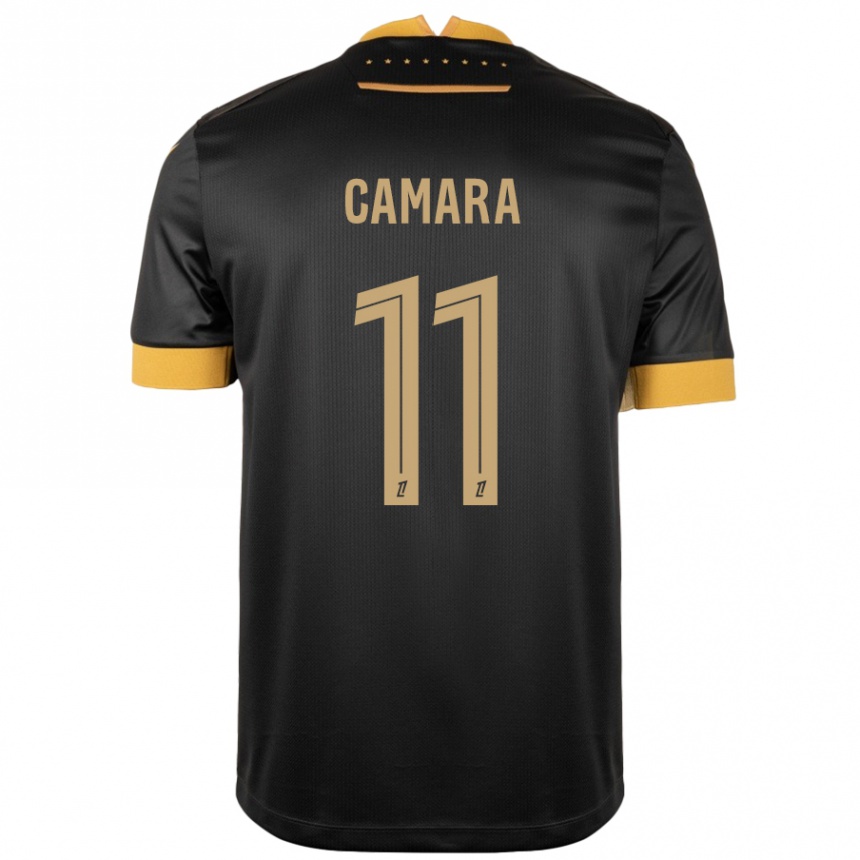 Kids Football Aboubacar Camara #11 Black Brown Away Jersey 2024/25 T-Shirt Canada