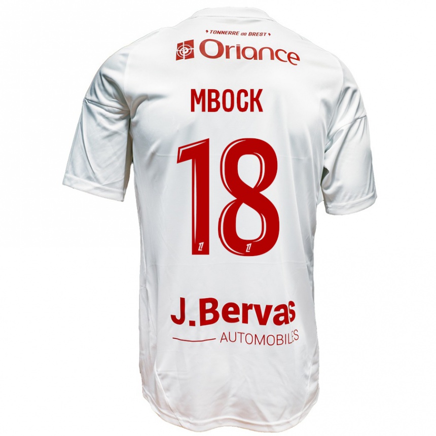 Kids Football Hianga'a Mbock #18 White Red Away Jersey 2024/25 T-Shirt Canada