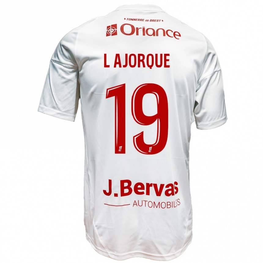 Kids Football Ludovic Ajorque #19 White Red Away Jersey 2024/25 T-Shirt Canada