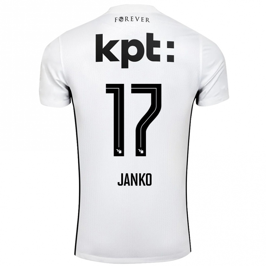 Enfant Football Maillot Saidy Janko #17 Blanc Noir Tenues Extérieur 2024/25 Canada