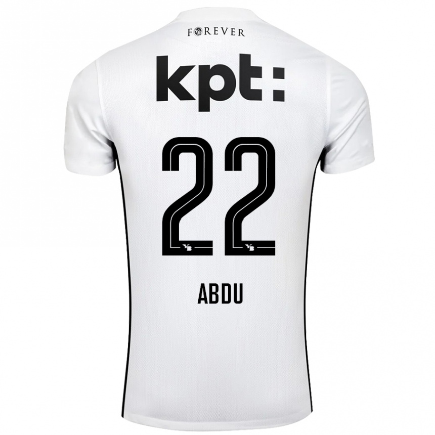 Enfant Football Maillot Abdu Conté #22 Blanc Noir Tenues Extérieur 2024/25 Canada