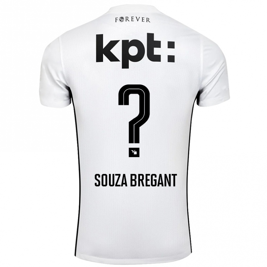 Enfant Football Maillot Pietro Souza Bregant #0 Blanc Noir Tenues Extérieur 2024/25 Canada