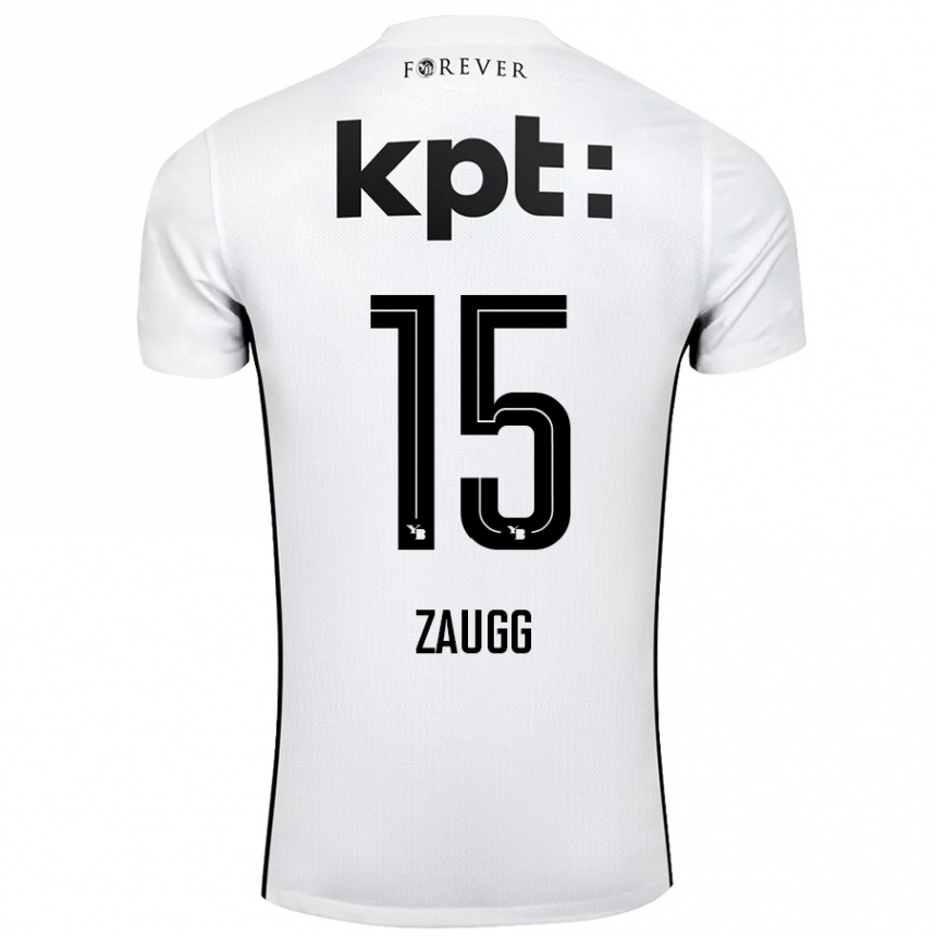 Enfant Football Maillot Leana Zaugg #15 Blanc Noir Tenues Extérieur 2024/25 Canada