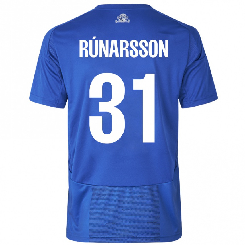 Kids Football Runar Alex Runarsson #31 White Blue Away Jersey 2024/25 T-Shirt Canada