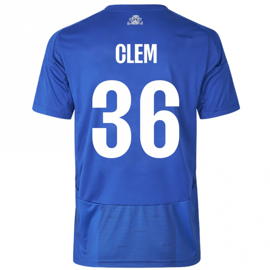 Kids Football William Clem #36 White Blue Away Jersey 2024/25 T-Shirt Canada