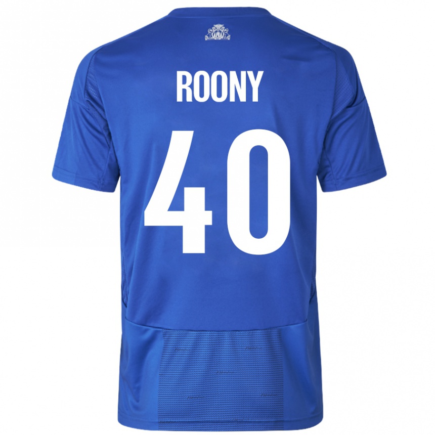 Kids Football Roony Bardghji #40 White Blue Away Jersey 2024/25 T-Shirt Canada