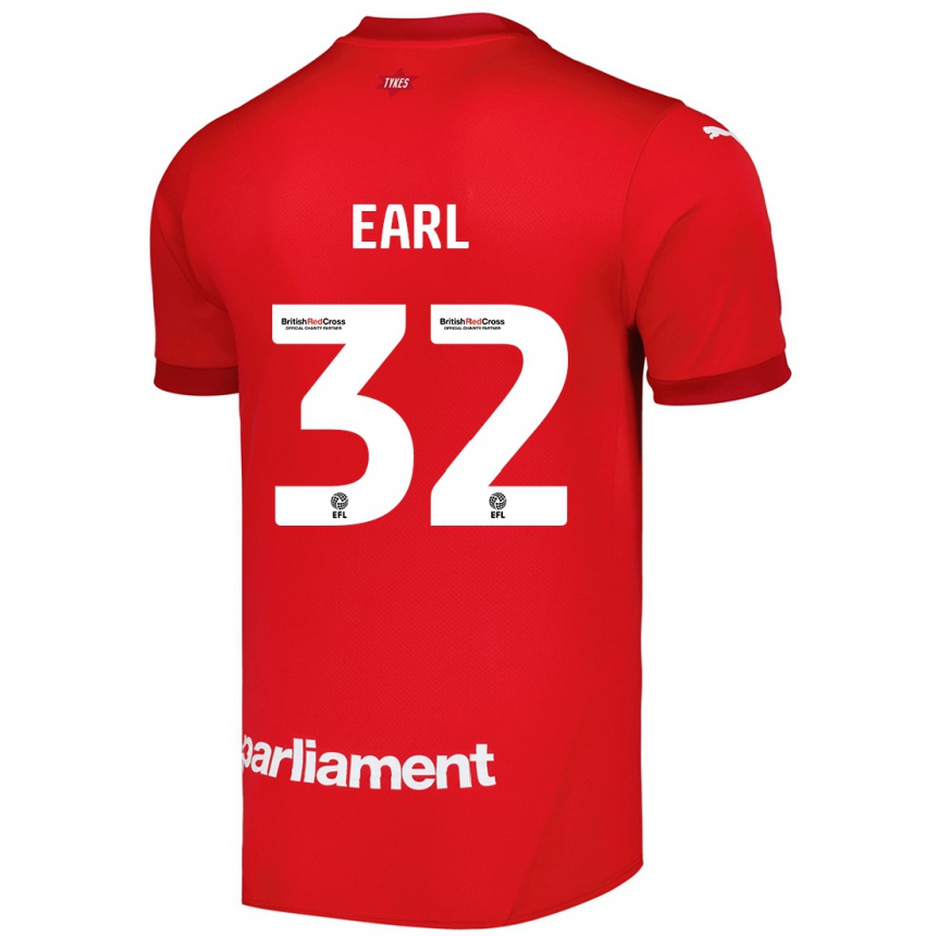 Men Football Josh Earl #32 Red Home Jersey 2024/25 T-Shirt Canada